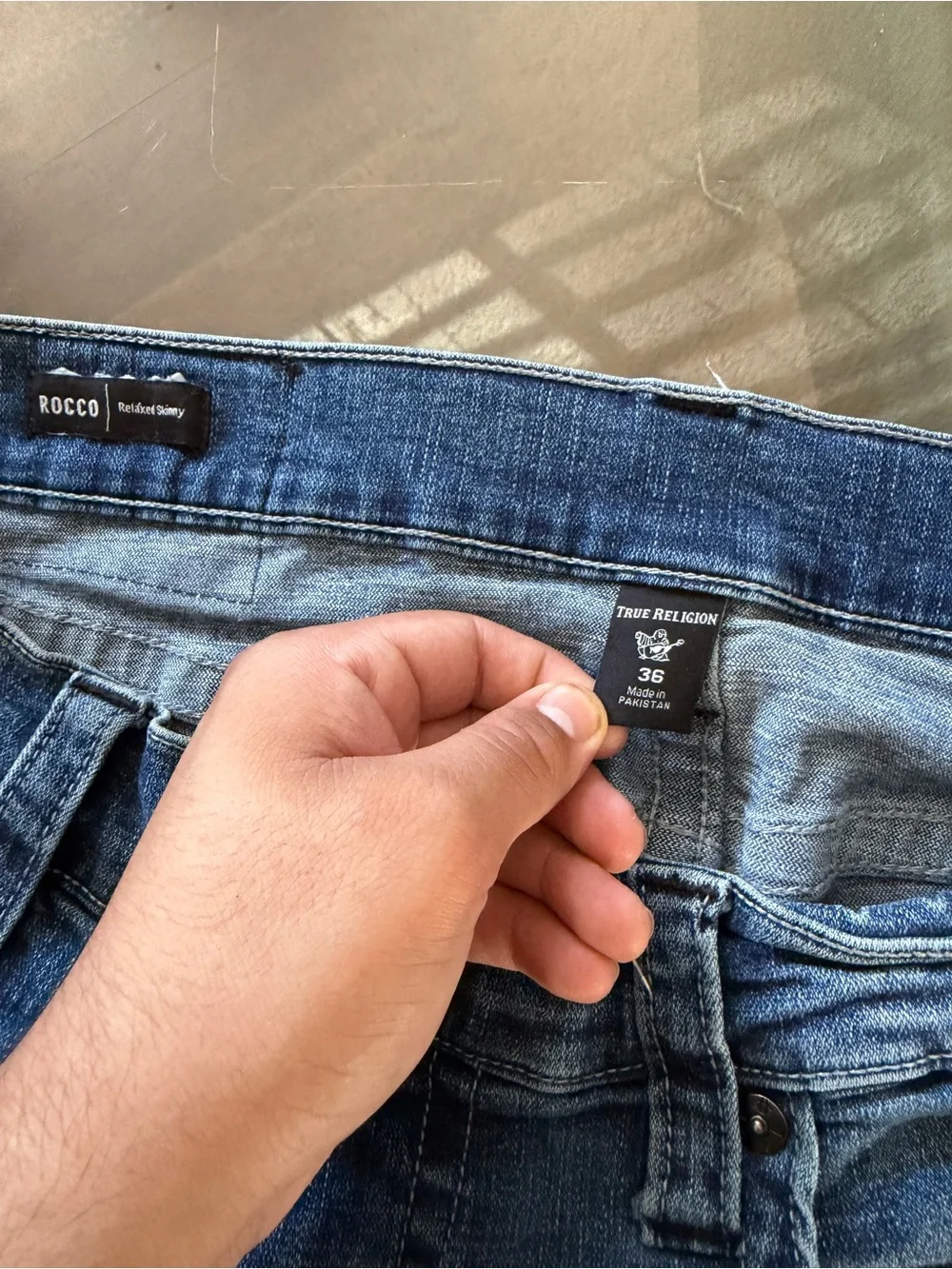 True Religion Men's Skinny Jeans in Medium Blue Wash
